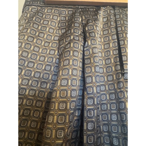 BANANA REPUBLIC Wom. Size 8 %100 Silk Geometric Print Wide Leg Palazzo Pants - Picture 5 of 11